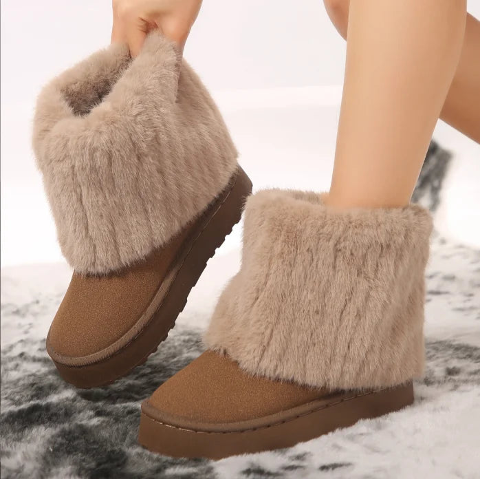 Winter Women's Warm Snow Boots Casual Shoes Thick Soled Fashion Zpaxo 37 image color 3