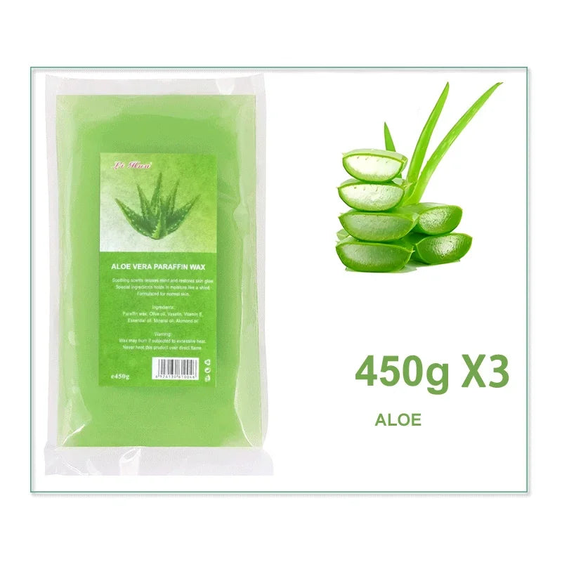 Paraffin Wax Hand & Foot Moisturizing SPA Peel-Off Mask Paraffin Wax Mask Zpaxo 450gHW-AloeX3