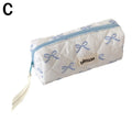 Cute Pink Bow Pencil Case – Large Capacity Girls Stationery Bag Pencil Case Zpaxo C