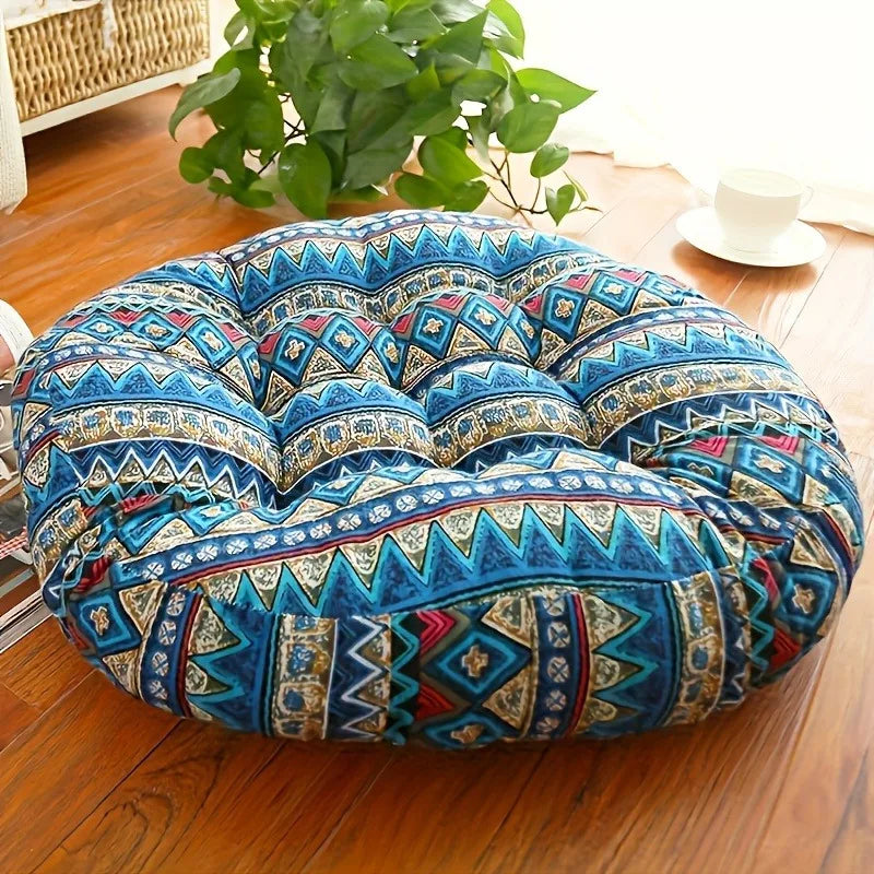 Fashionable Circular Seat Cushion Ethnic Fabric Yoga Mat Thick And Comfortable Seat Dining Chair Cushion Tatami Stool Cushion Zpaxo