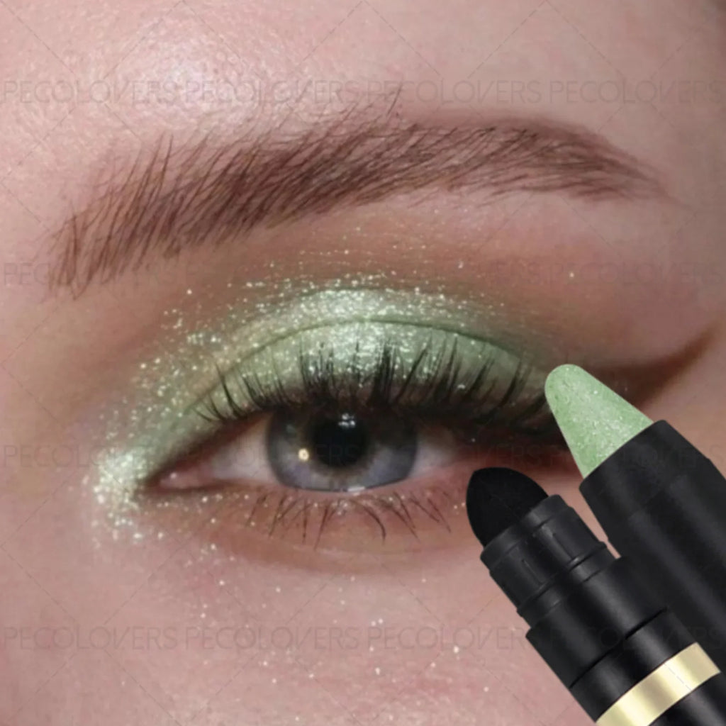 1PC Metal Double Head Eyeshadow Sticks - Soft, Waterproof, Matte and Glitter Tones, The Perfect Christmas Gift for Girls Zpaxo