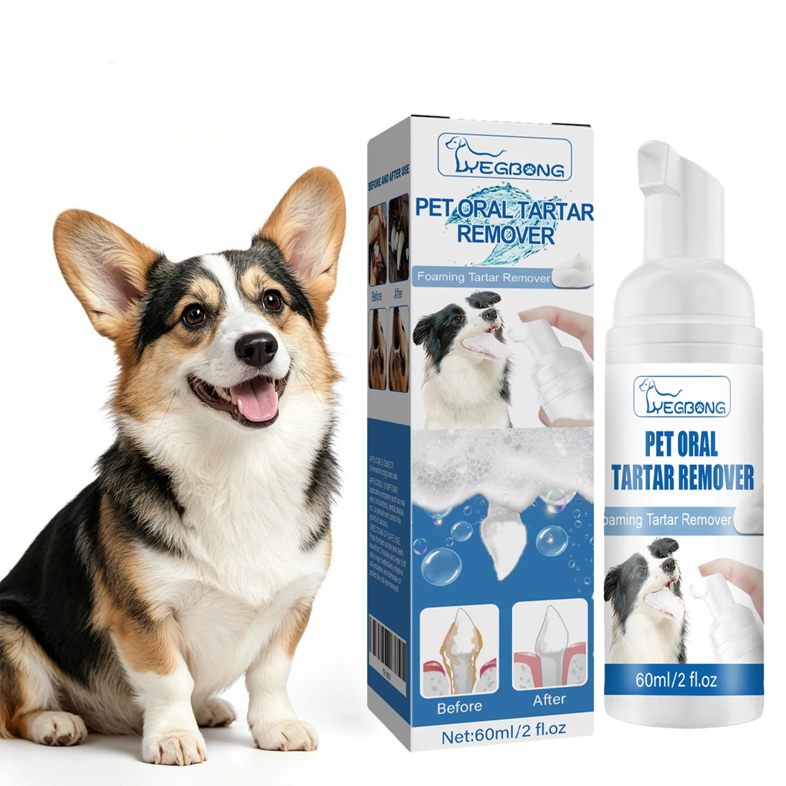 Yegbong Pet Oral Foam – Tartar Remover for Dogs & Cats Pet Dental Foam Zpaxo Default Title