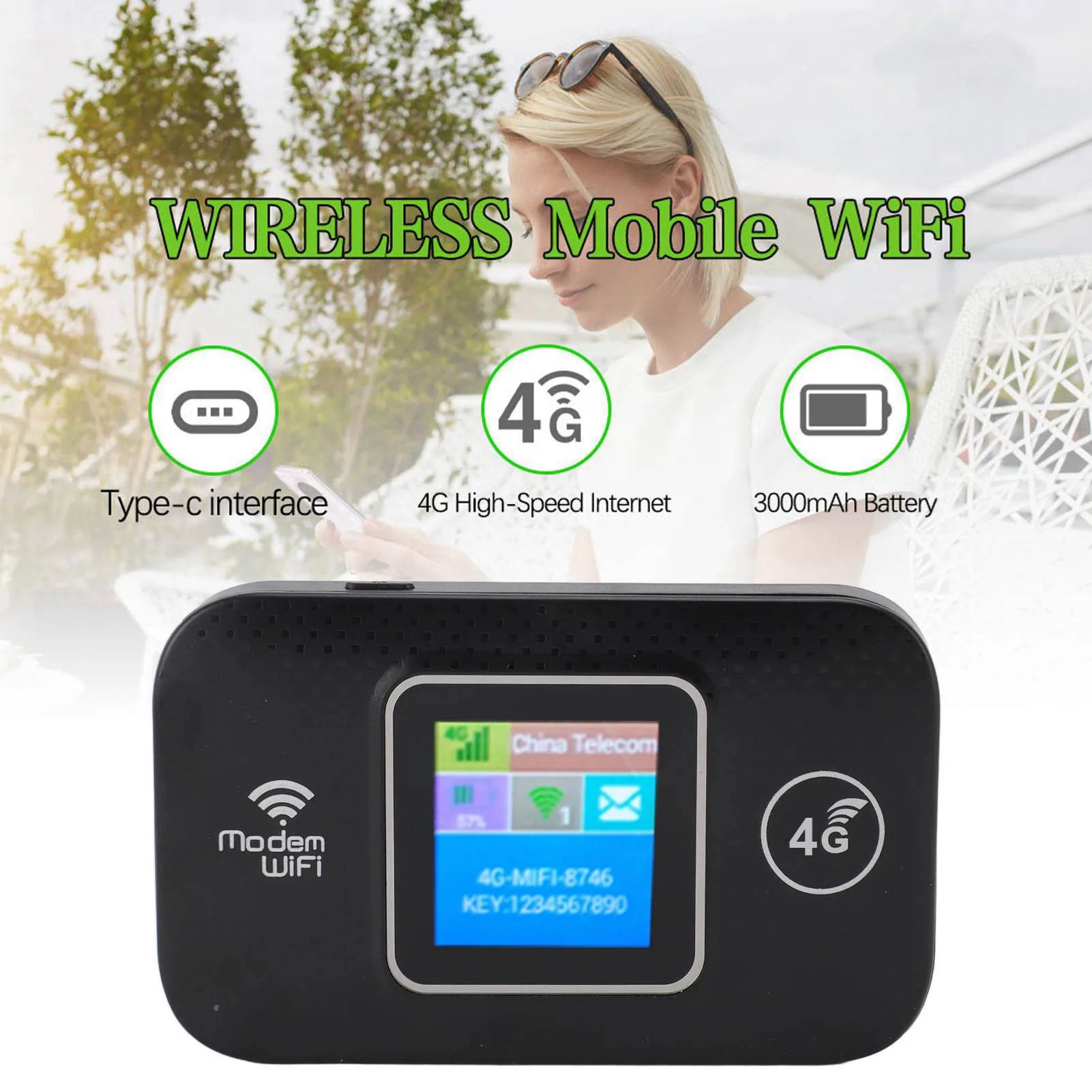 LTE Portable Wifi Wireless Router USB Powered 300Mbps Speed Sharing