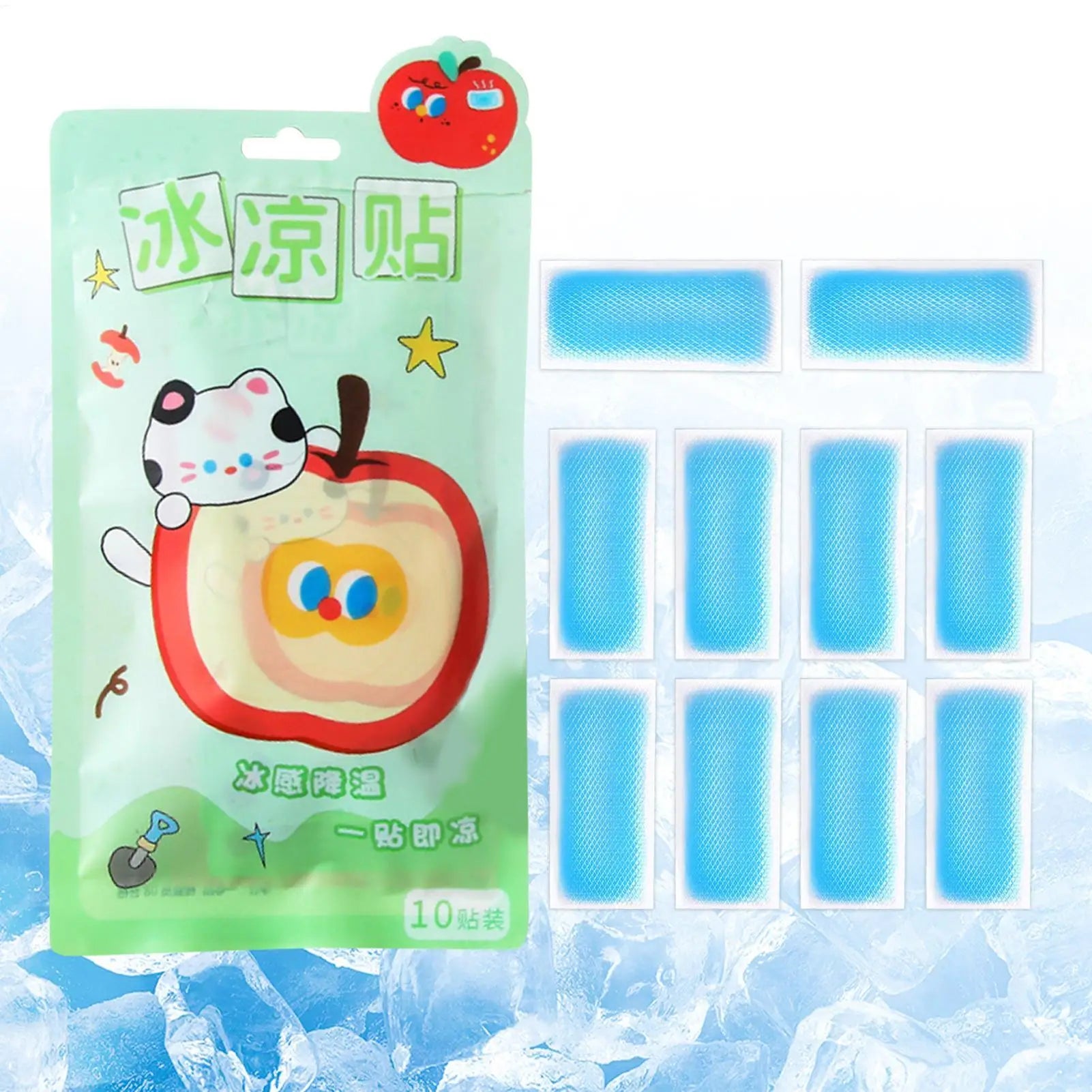 Cooling Gel Patches Kids Cartoon Heat Dissipation Ice Pads Portable