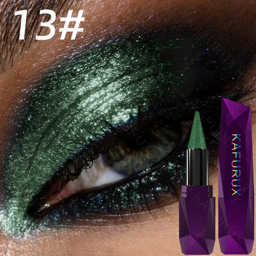 Metallic Brown Eyeshadow Pencil Glitter Silkworm Liner Pen Zpaxo 13
