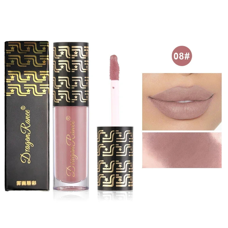 Ryukin Matte Liquid Lipstick Makeup Lip Glaze Moisturizing Waterproof Zpaxo 08