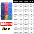 Shrinking Heat Shrinkable Tubing 2:1 Polyolefin Tube Sleeve Wrap Wire Set Multi-Color Cable Protection Thermoresistant Tubing Zpaxo 800pcs (box) Mixed-size