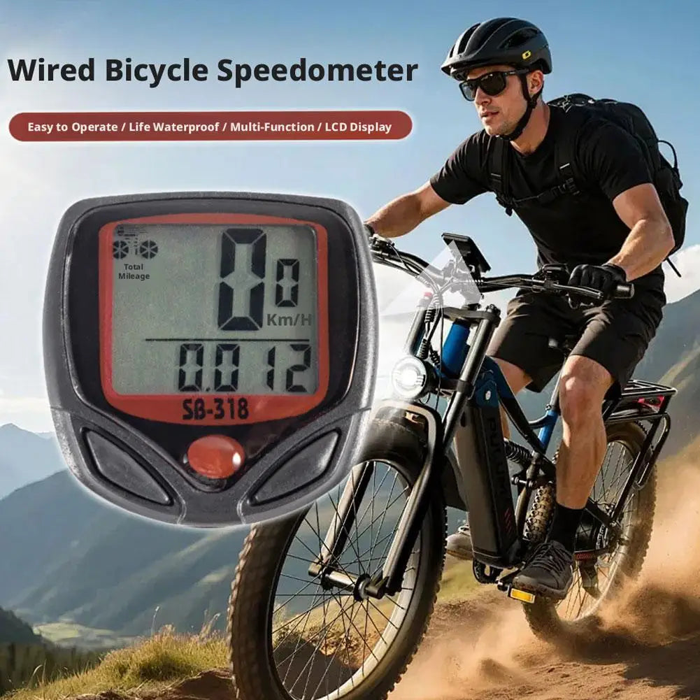 Waterproof Bicycle Digital Speedometer – Large LCD Bike Computer Bike Speedometer Zpaxo