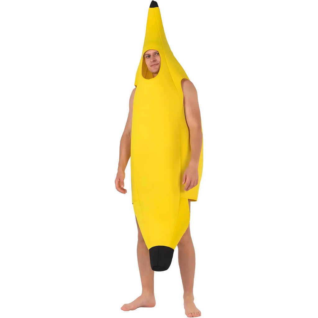 1 3 5 Charming Banana Costume Deluxe Adult Outfit Halloween Parties