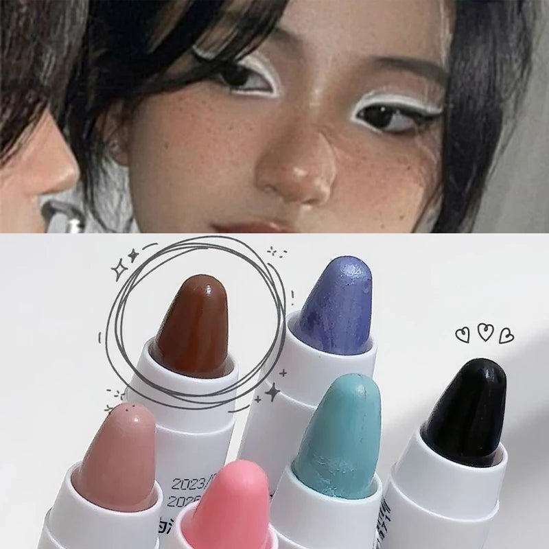 13Colors Eyeshadow Pencil Pearlescent Matte White Brighten Eyes Head Zpaxo