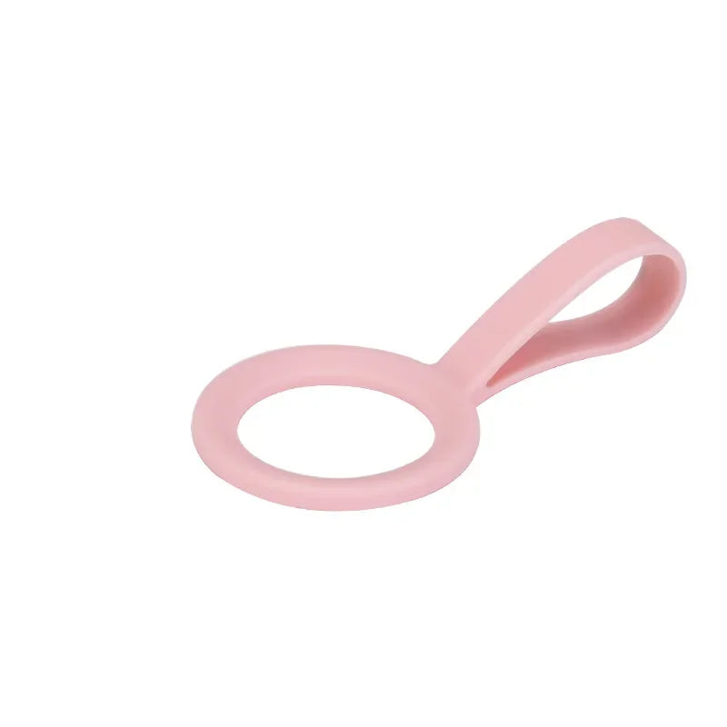 Silicone Water Bottle Holder Hanging Strap – Outdoor Carry Rope Bottle Carry Strap Zpaxo light pink