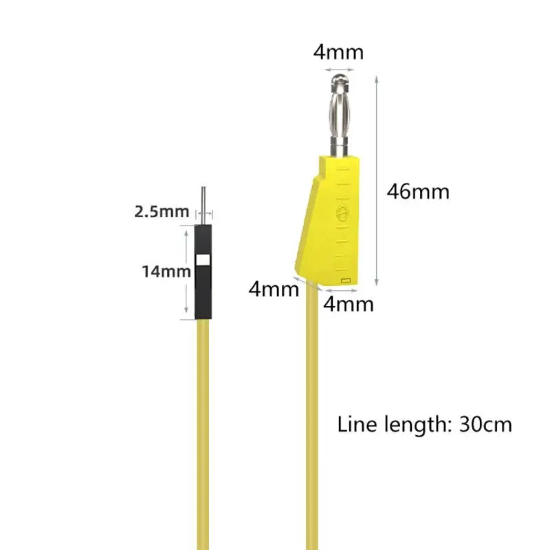P1532 Male Stackable Banana Plug Silicone Jumper Cable 26AWG Wire Zpaxo