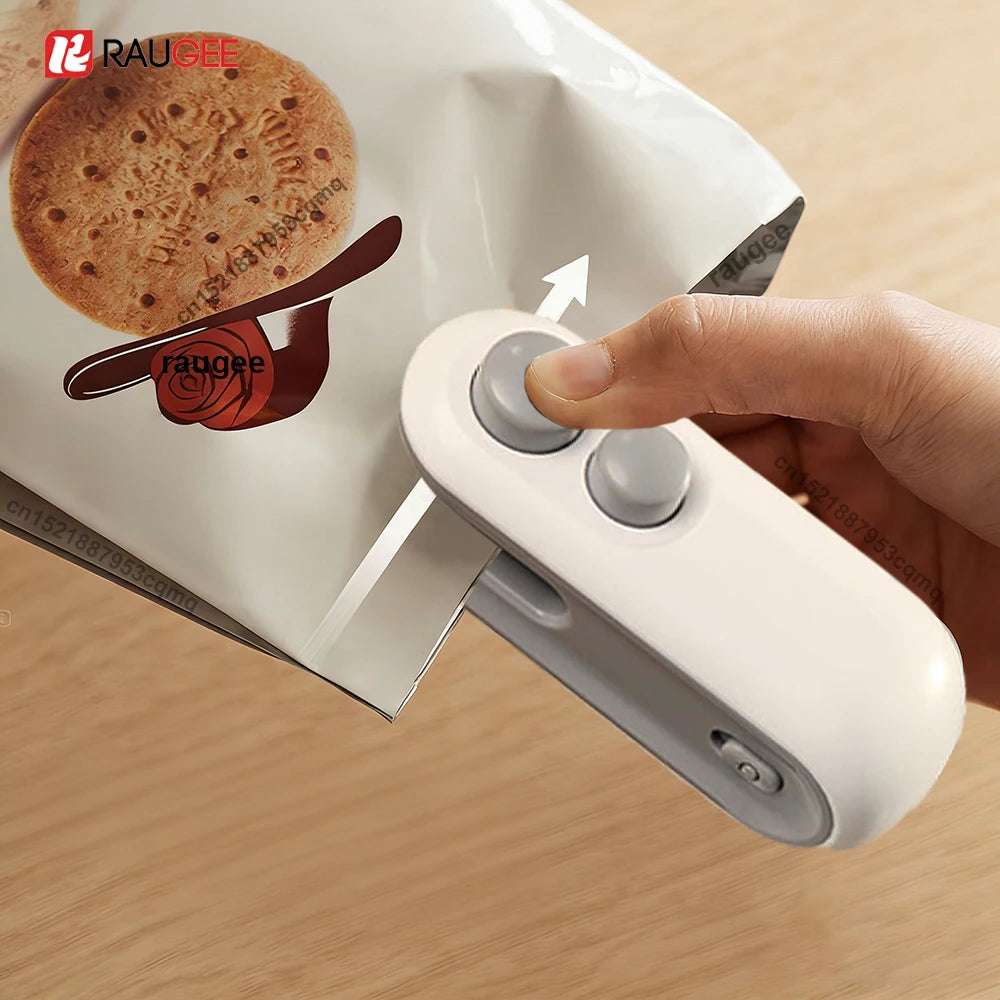 Mini Sealing Machine Portable Plastic Bags Heat Sealer 2in1 Food