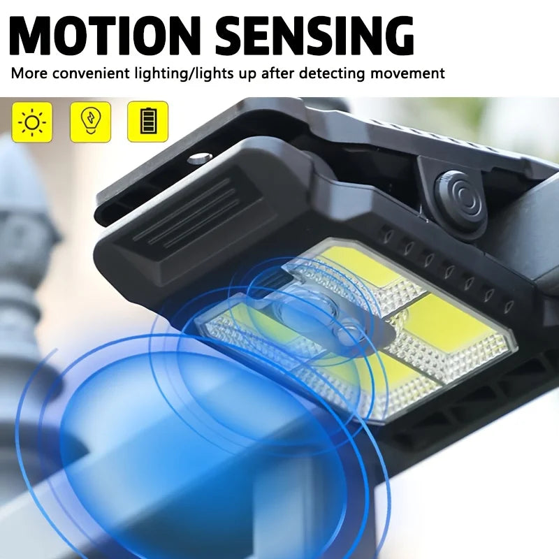 Outdoor LED Solar Clip Light Portable Waterproof Body Sensor Lamp Zpaxo