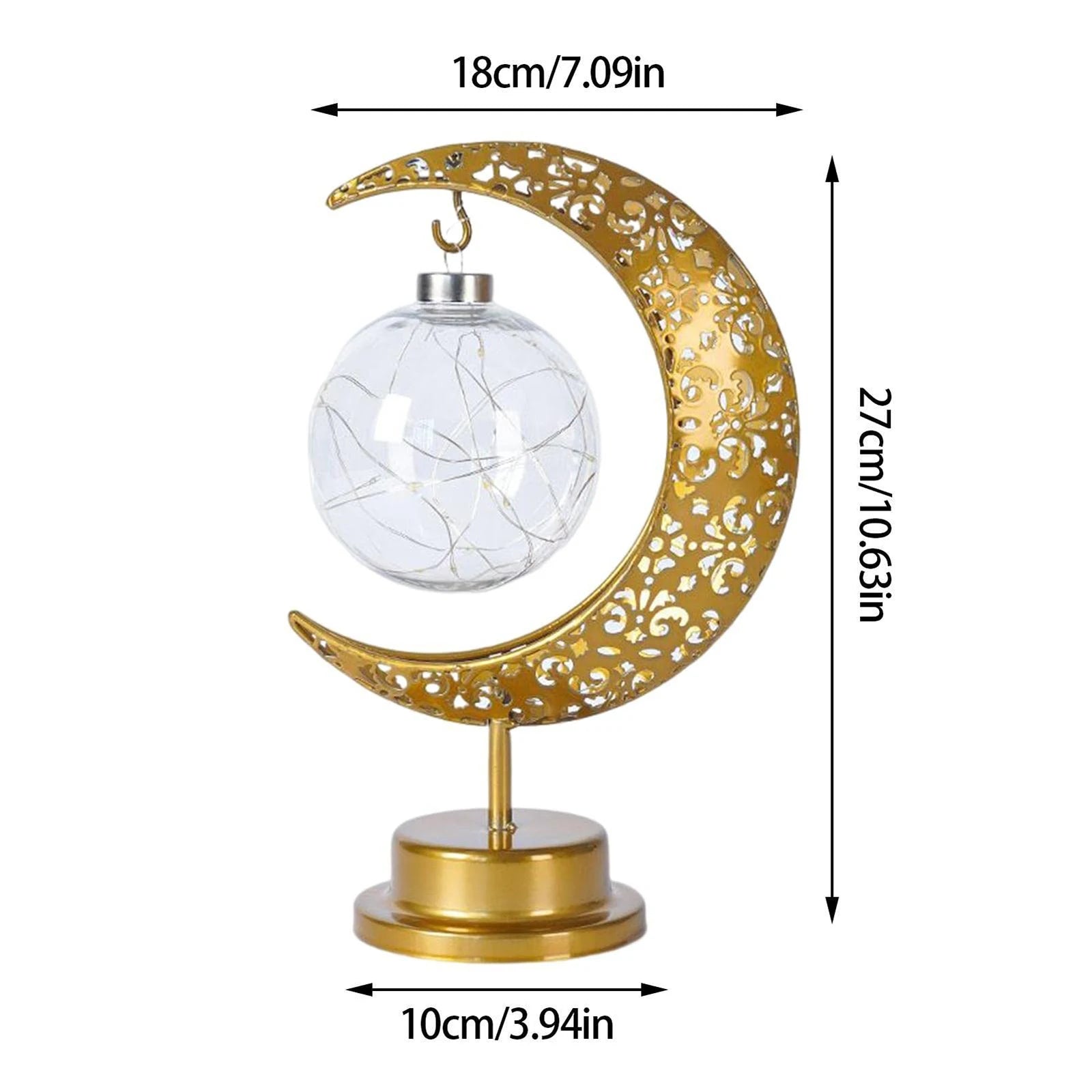 Ramadan Desk Lamp Led Moon Decoration Home Metal Kareem Light Eid