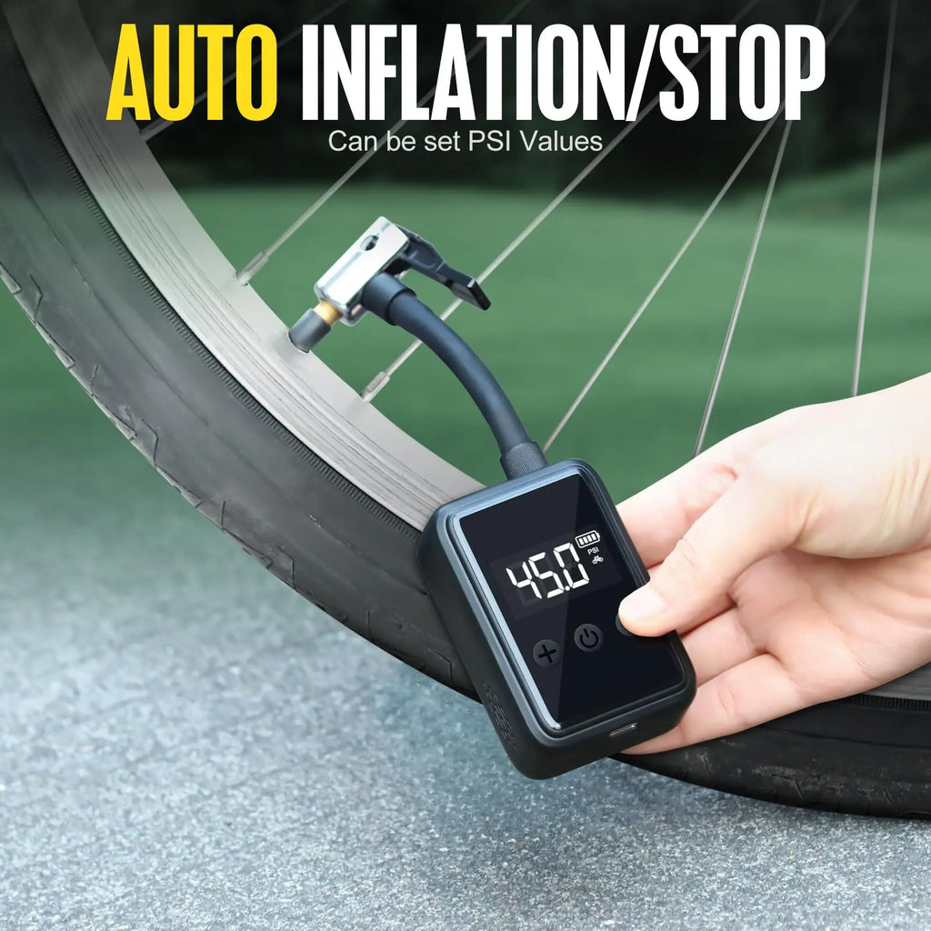 Mini Bicycle Electric Air Pump Portable Car Tire Inflator For Motorcycle Bike Air Pump MTB Inflatable Digital Display Pump Ball Zpaxo