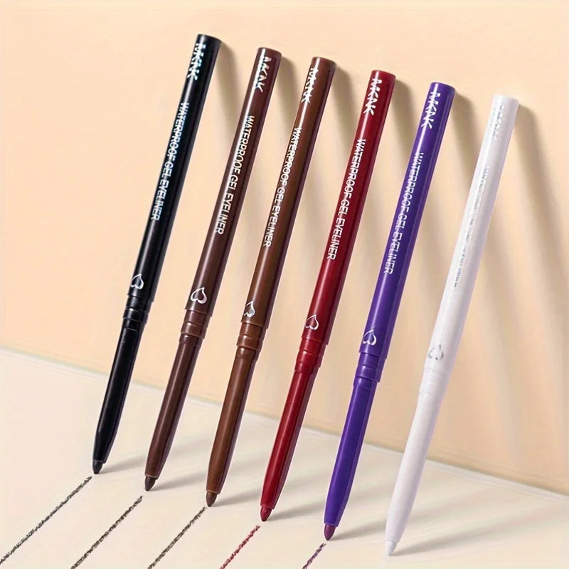 5 Colors Eyeliner Pencil Waterproof Long-lasting Blue Black Brown Easy Wearing Eyeliner Pen Zpaxo
