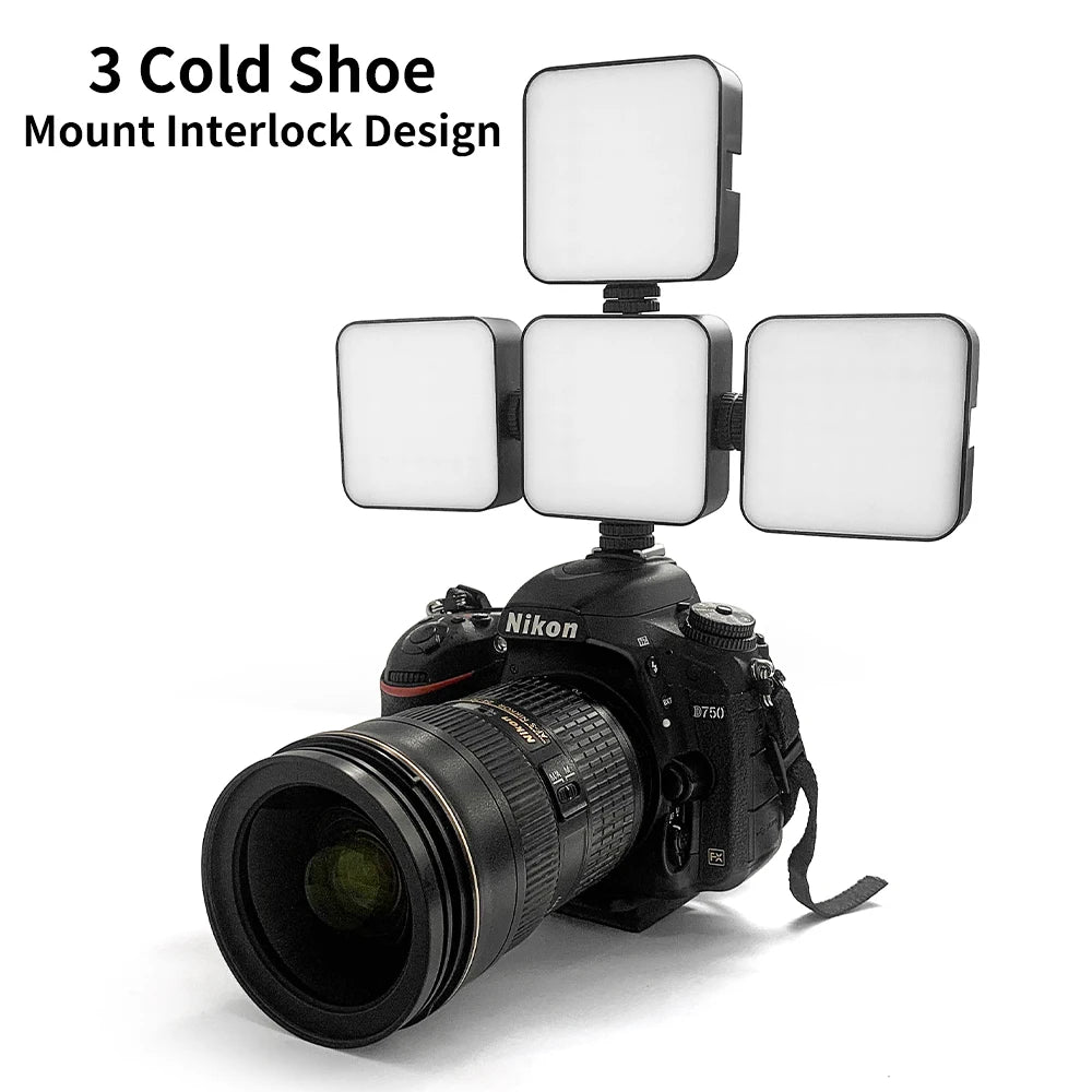 Mini Portable LED Video Light 56LED Photographic Fill 5W 6500K 3 Cold