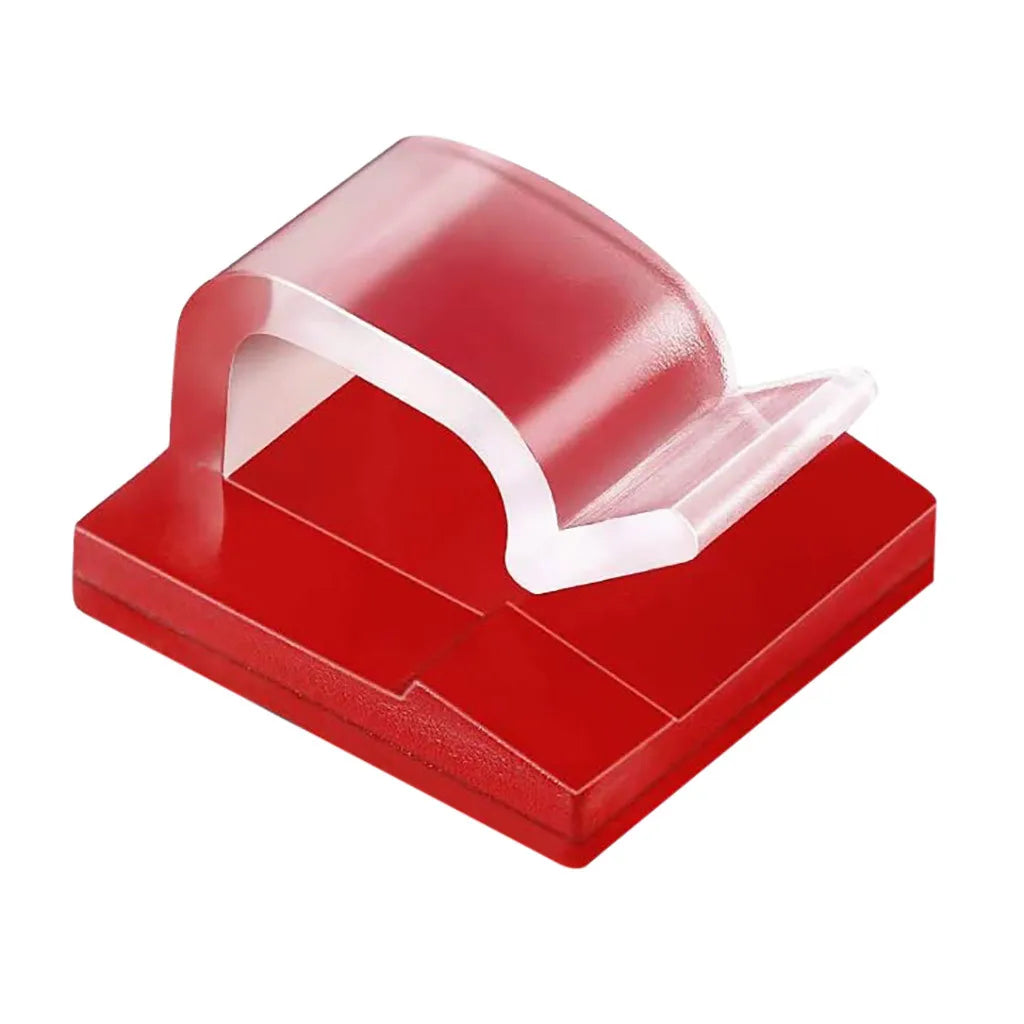 10 20 Self Adhesive Cable Clip Cord Management Wire Holder Desk Clamp