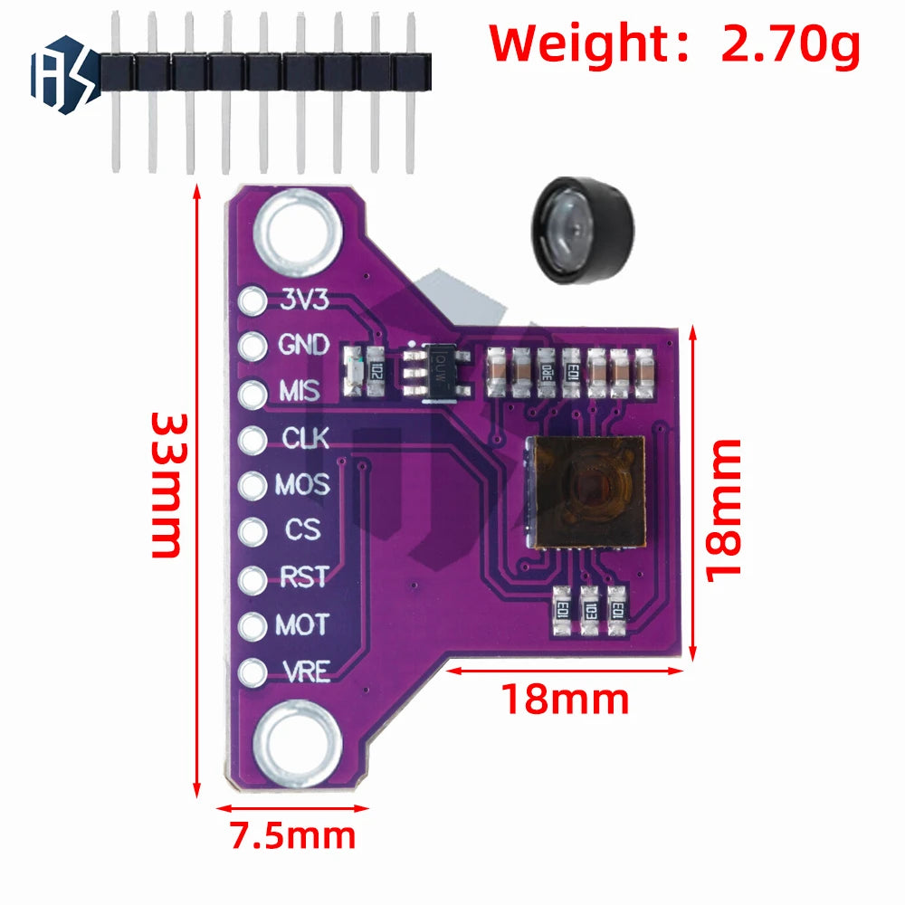 PMW3901 Optical Flow Sensor Module (CJMCU-3901): XY Translation Detection Light Flow Sensor Zpaxo