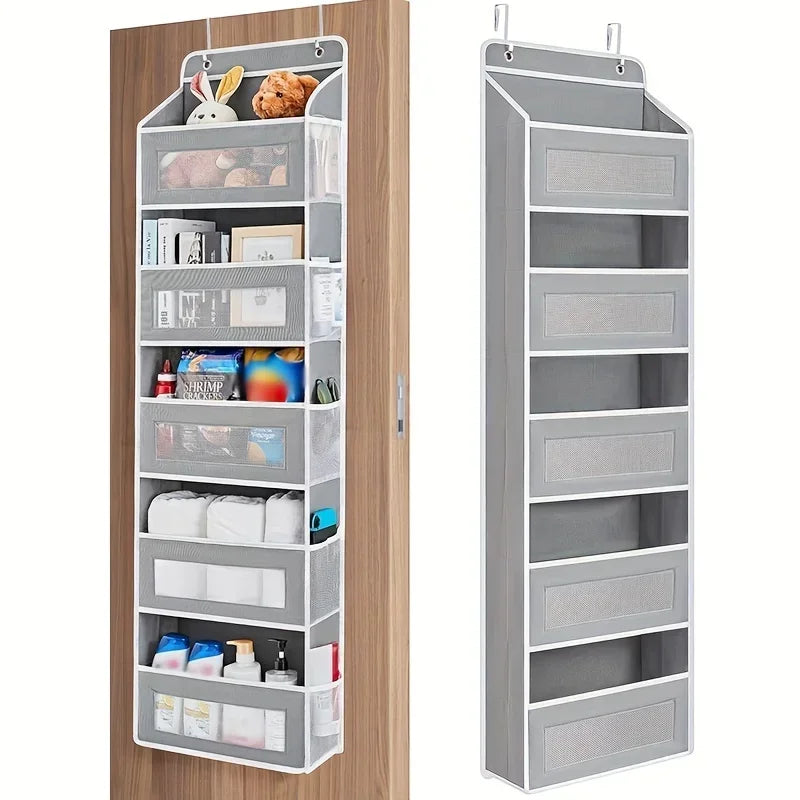 5-Shelf Hanging Storage Organizer - Behind Door, Anti-Tilt, 5 Large Capacity Pockets, Suitable for Bedroom, Bathroom Zpaxo