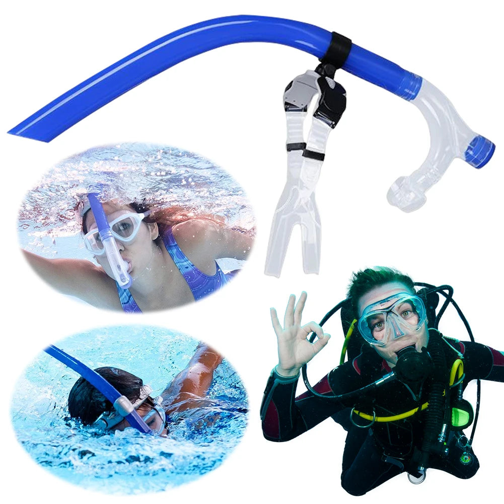 Diving Training Mouthpiece Comfortable Swim Snorkel Front Head