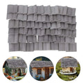 50/100pcs Mini Gray Roof Tile Model Building Clay Material,Micro Sculpture Landscape DIY Imitation Tile Model Garden Decoration Zpaxo 100pcs