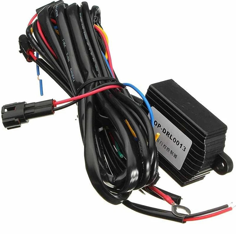 1Pc 12V 30W DRL Control Switch Harness Car DRL Daytime Running Light Dimmer Dimming Relay Control Switch Harness Zpaxo