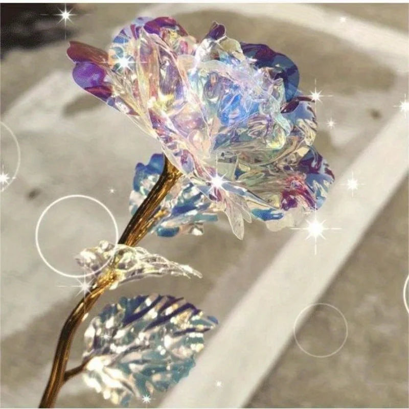 Artificial Flower Foil Rose Simulation DIY Golden Plated Love Party