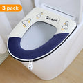 Washable Cotton Toilet Seat Cushion – Universal Fit Cover Toilet Seat Cushion Zpaxo Blue