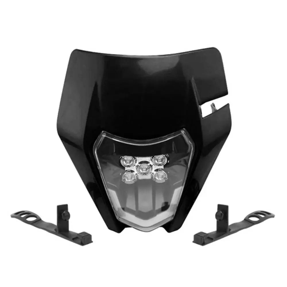 12V 5A Motorcycle Headlight Plate KTM Universal Motocross Headlamp Zpaxo Black