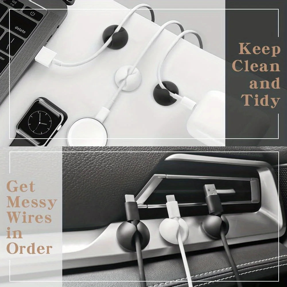 Silicone Cable Organizer Clips – USB Wire Winder Cord Holder Cable Organizer Clips Zpaxo