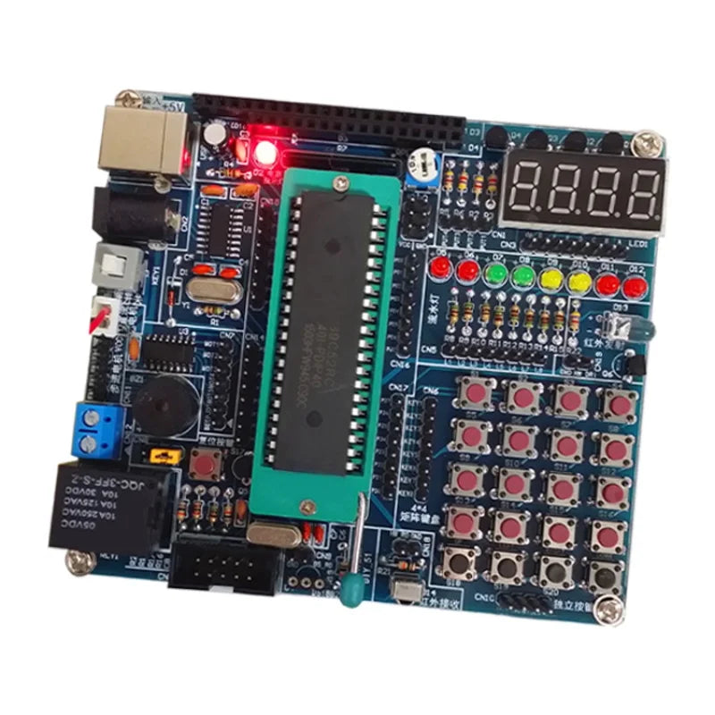 51 Microcontroller Development Board Learning Board Kit DIY Kit Welding Components 51 Microcontroller Core Board Pieces Zpaxo
