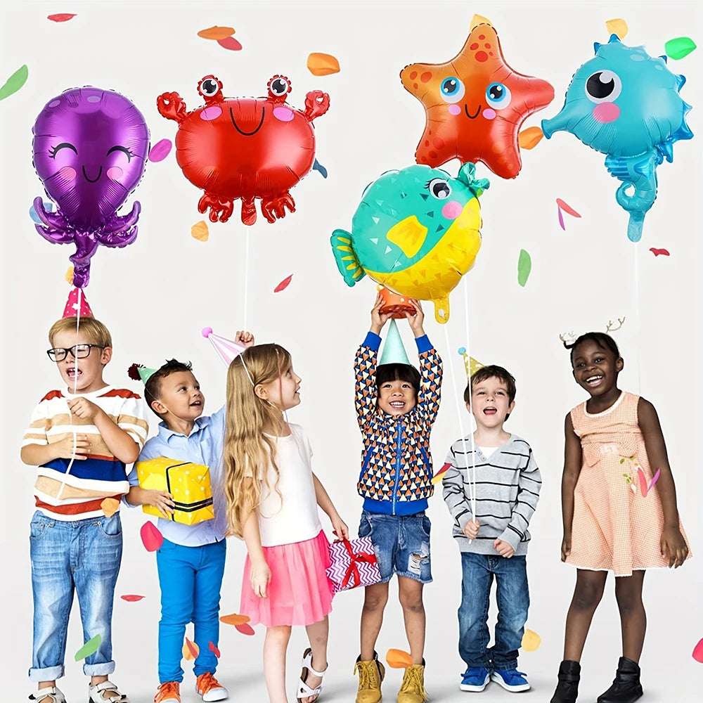 Sea Animals Foil Balloons Fish Octopus Horse Helium Air Globos Kids