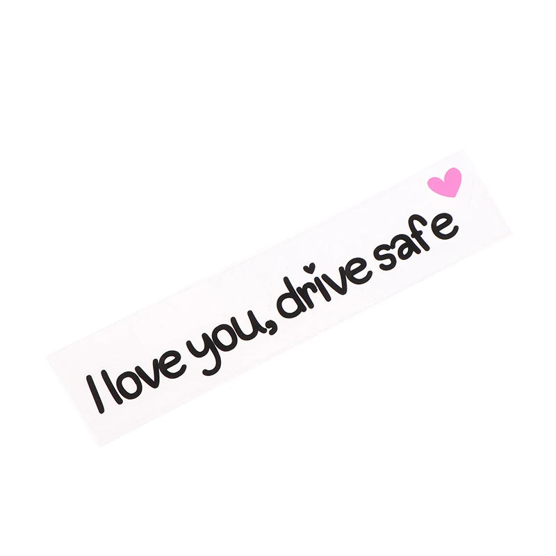 Car Mirror Stickers I Love You Drive Safe Heartfelt Affectionate Zpaxo Black pink