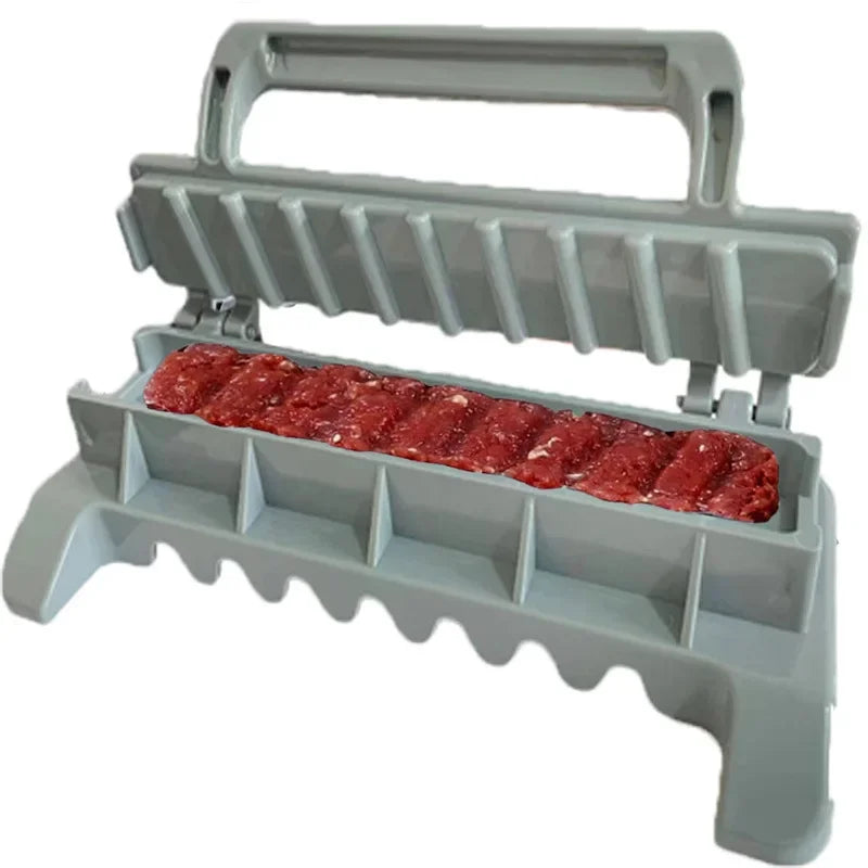 Single Row Kebab Maker Bbq Meat Skewer Machine Press Reusable Plastic