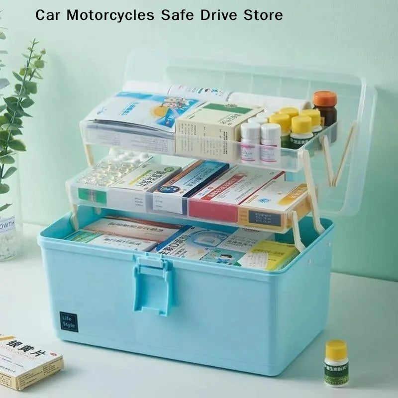 3-Layer Plastic Dividing Storage Box Craft Organizer Adjustable