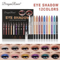 12-Piece Eyeshadow Pen Set with Pearlescent Shimmer, Fine and Silky Texture, Smudge-Proof, Multi-Use for Highlighting and Contouring, One-Swipe Application, Waterproof, Long-Lasting, Versatile Eyeshadow Zpaxo Daidaoyanyingbitaohe