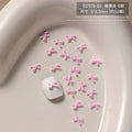 50pcs Sweet Pink Bowknot 3D Nail Art Decorations Mini Resin Ribbon Nail Rhinestones Charms Nail Accessories Manicure DIY Zpaxo B