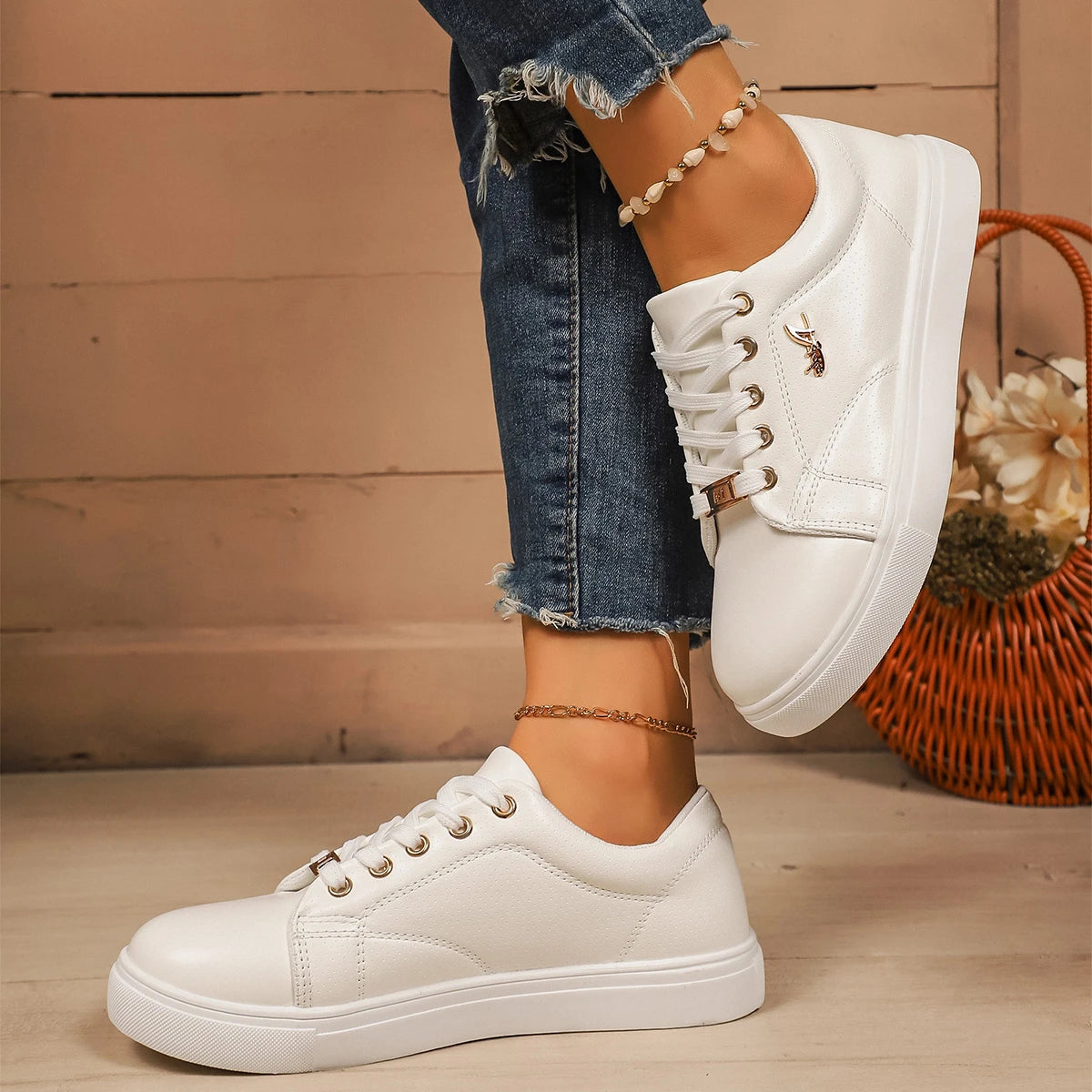 Women Sneakers Trend Soft Sole Walking Sneakers Spring Autumn Fashion Breathable Shoes Woman Comfortable Casual Sneakers Women Zpaxo WHITE 38