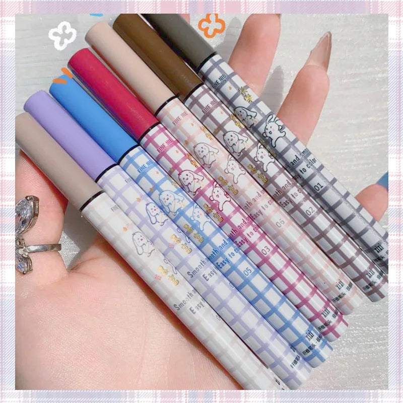 Colorful Liquid Eyeliner Pencil Matte Waterproof Not Blooming Long