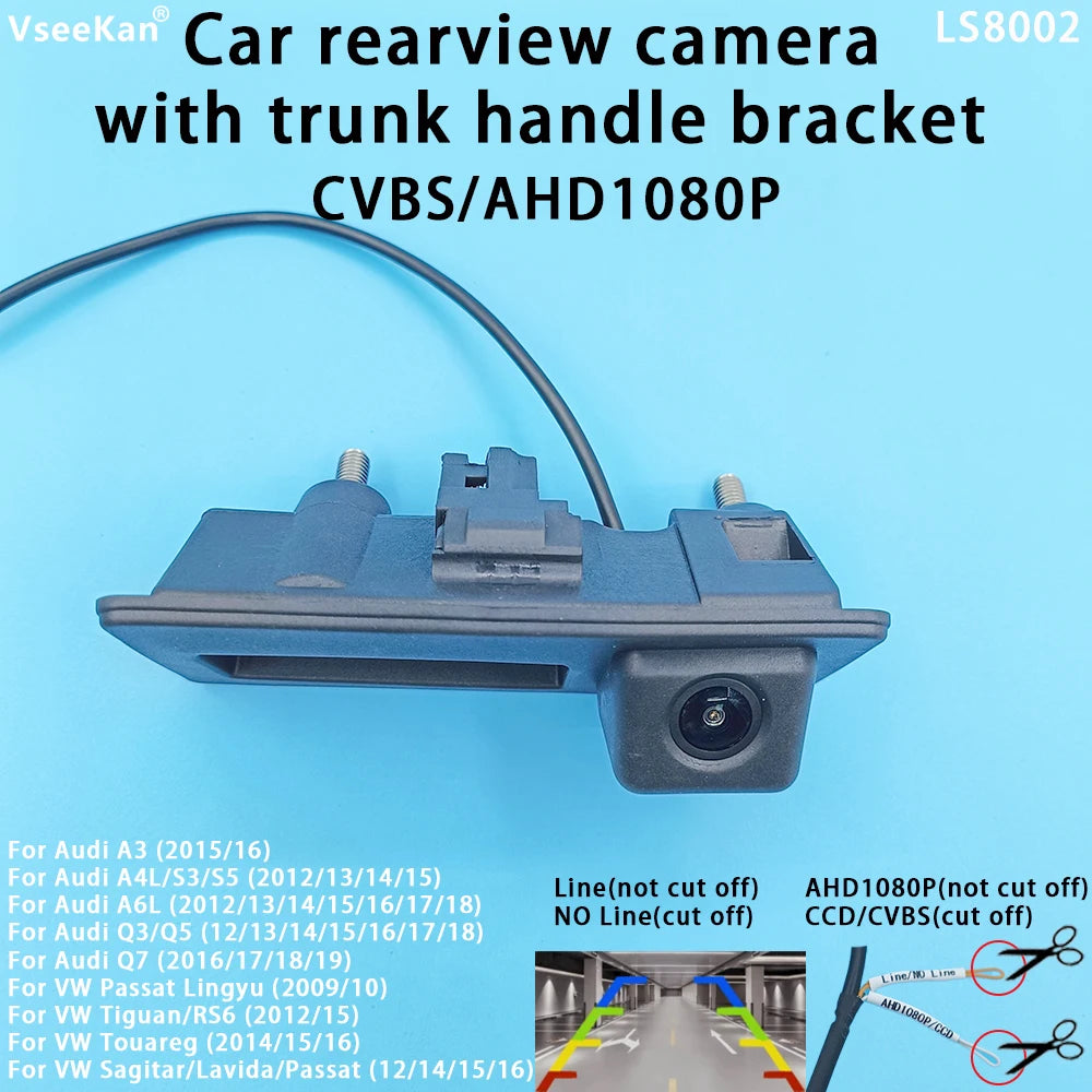 170 Degree AHD 1080P CVBS Car Rear View Reverse Camera Volkswagen