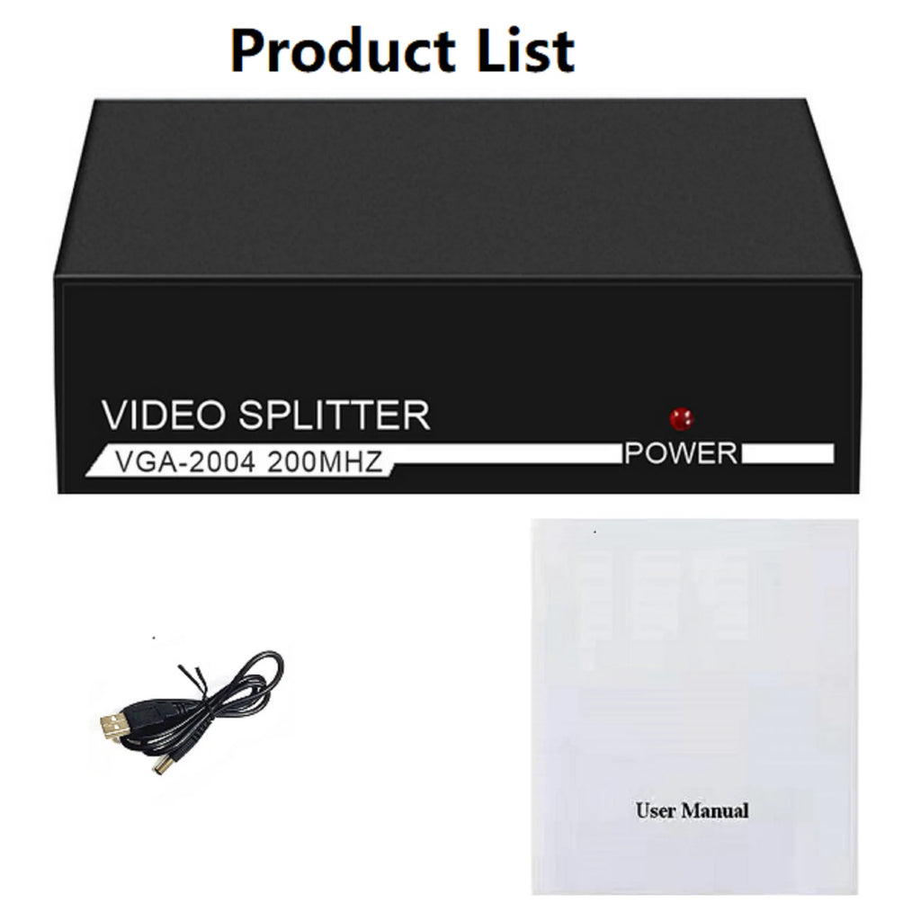 Professional VGA Switch 4 Port Output SVGA Video HD Signal Amplifier