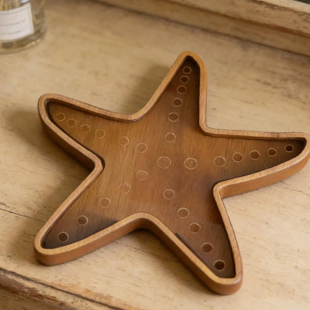 Seashell Holder Display Box Clear Starfish Shaped Case Collection