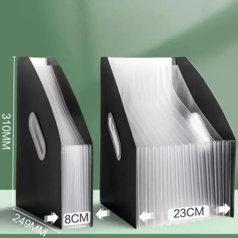 1pc Vertical Portable Folder, Expandable Organ Bag, Multi-layer Student Specific Paper Organizer, Office Files Available Zpaxo