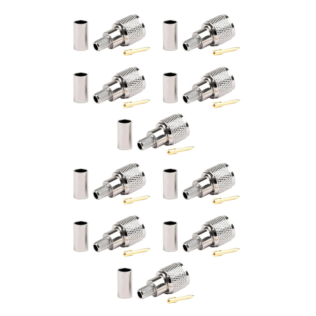 Mini-UHF Male Crimps Connector Antenna Adapter 50 Ohm Motorola Radio