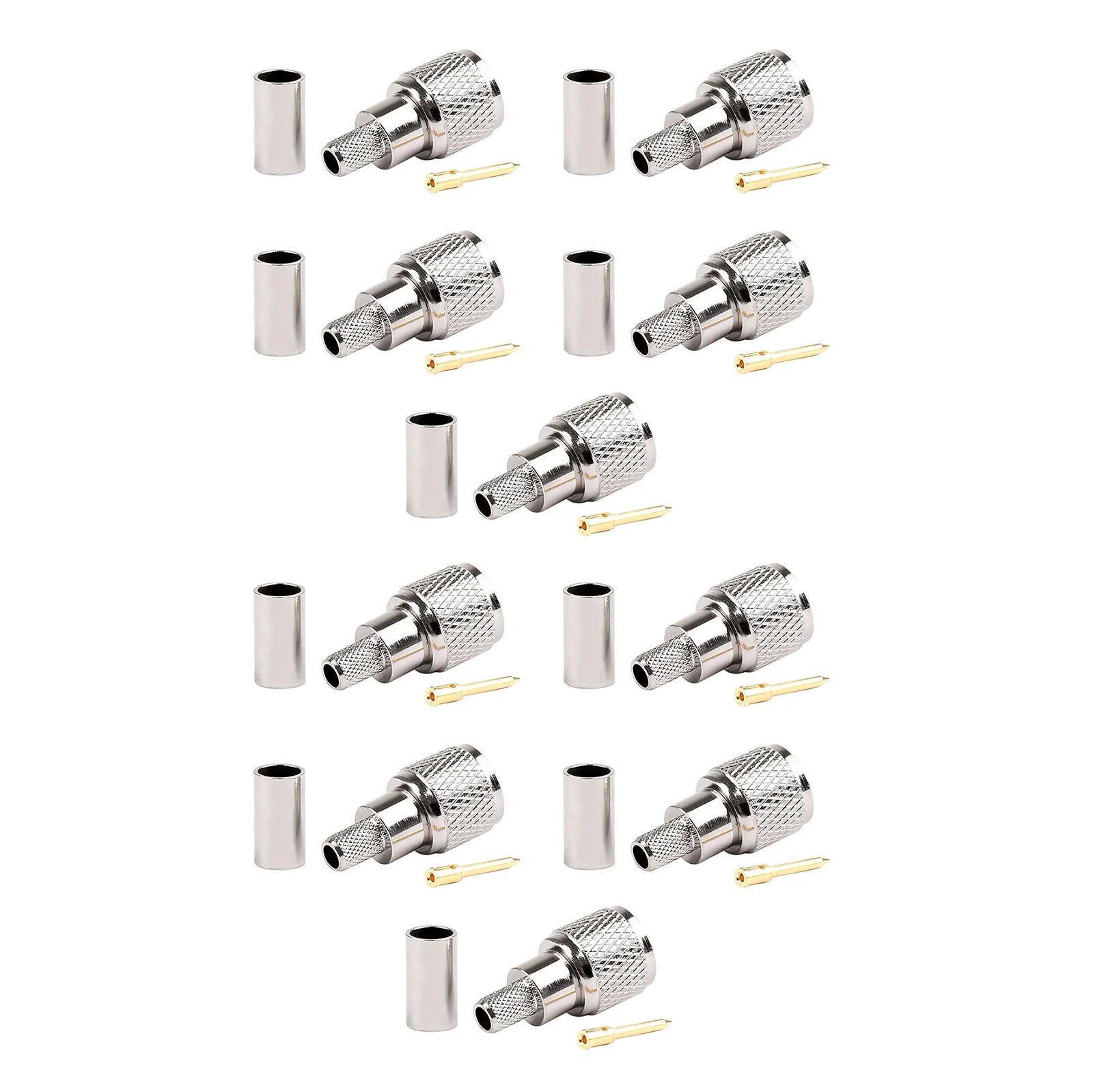 Mini-UHF Male Crimps Connector Antenna Adapter 50 Ohm Motorola Radio