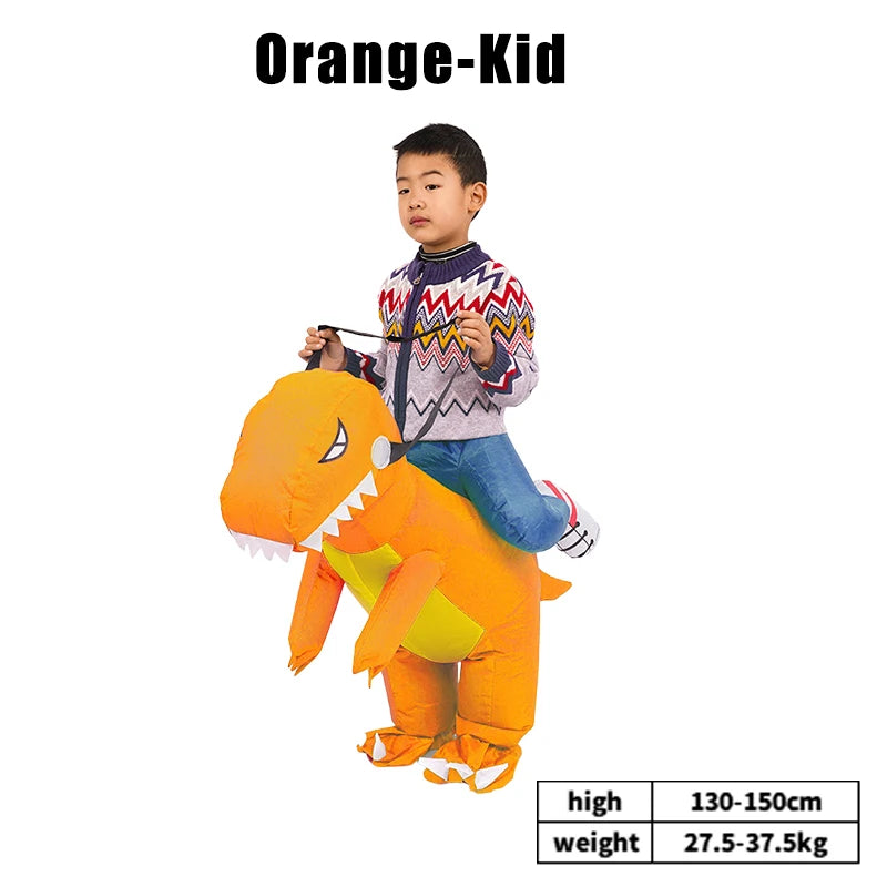Halloween Adult Ride-on Dinosaur Costume Funny Cosplay Walking Suits