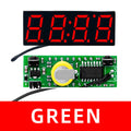 RX8025T 3-in-1 LED Display Module Digital Clock Thermometer Voltmeter Zpaxo green