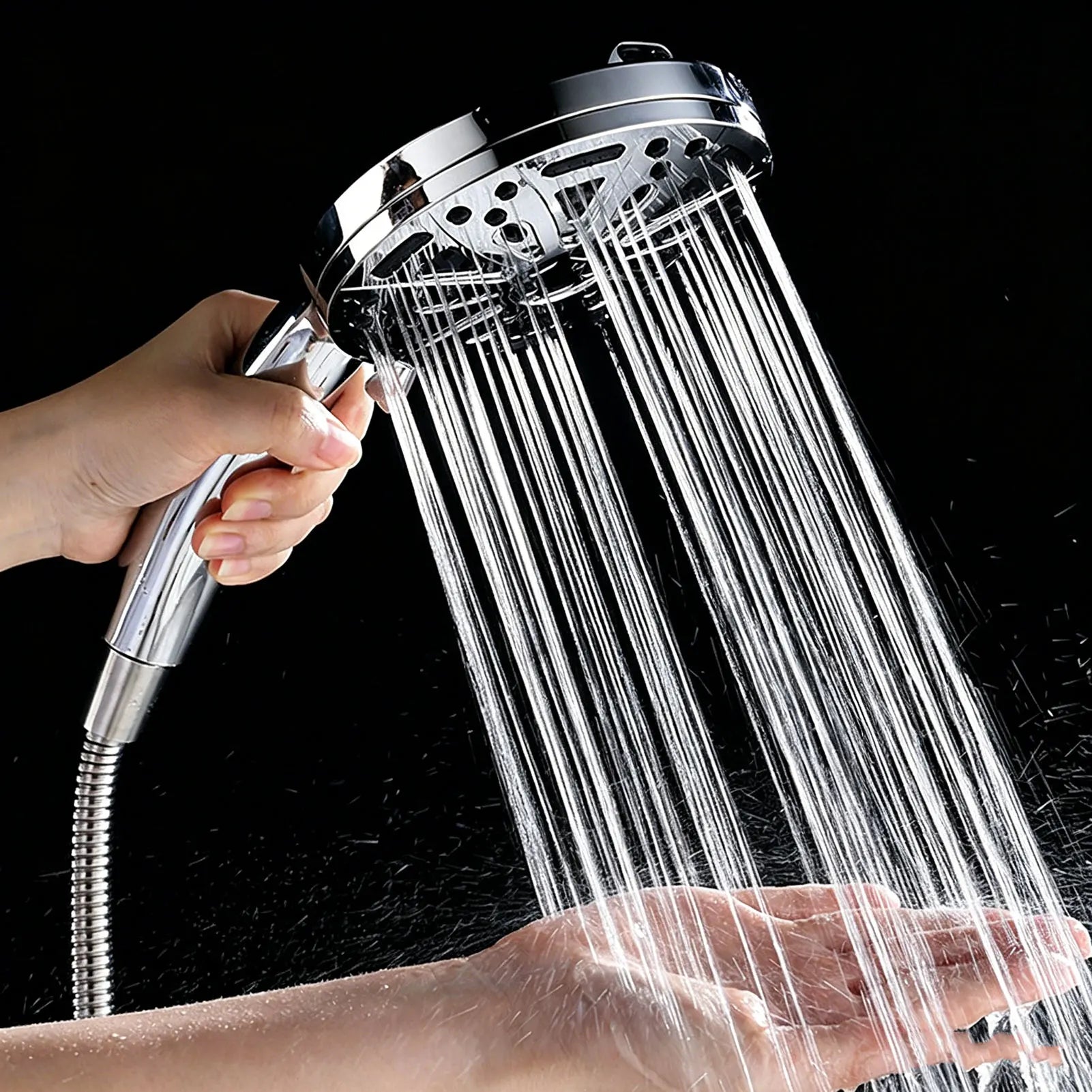 High Pressure Shower head with Handheld 10 Modes, Built-in Power Wash to Clear Tub. Tile & Pets, High Flow Hand Held Hydro Rain Zpaxo